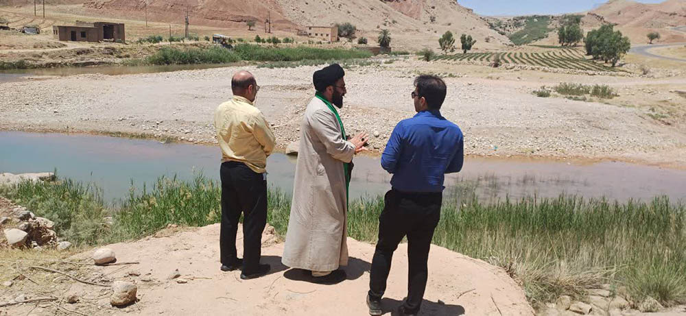 بازدید امام جمعه آبدانان از رودخانه، شبکه آبیاری و ایستگاه های پمپاژ سطح شهرستان