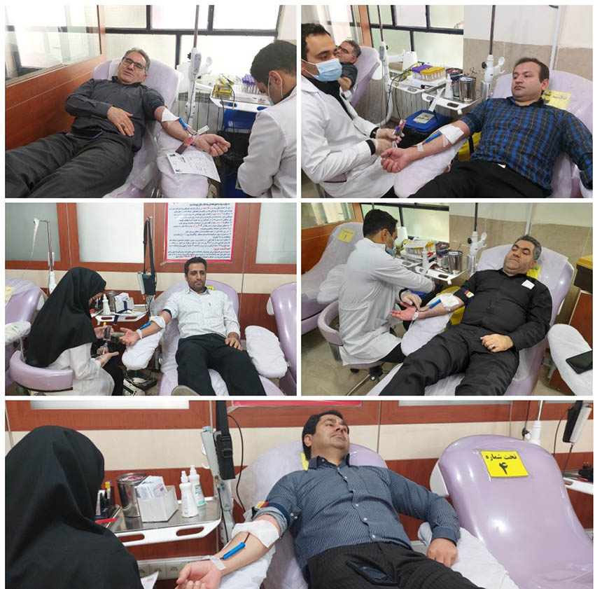 اهدای خون توسط مدیرعامل و کارکنان شرکت آب منطقه ای استان ایلام